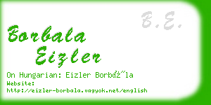 borbala eizler business card